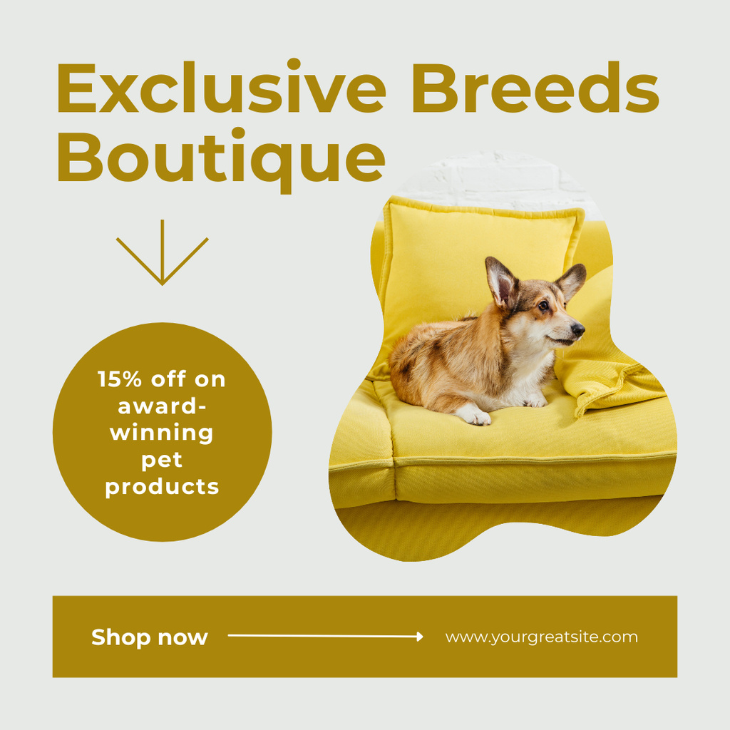 Adoption of Exclusive Pets Instagram ADデザインテンプレート