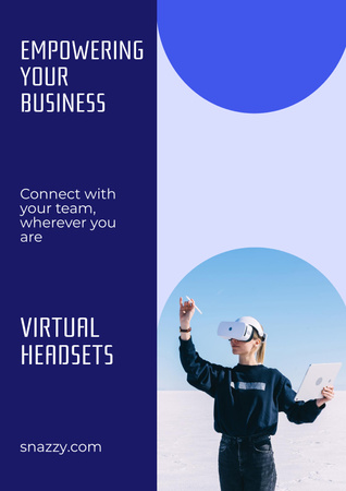 VR Equipment Sale Offer Poster – шаблон для дизайну