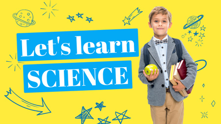 Learn Science With Boy Youtube Thumbnail Šablona návrhu