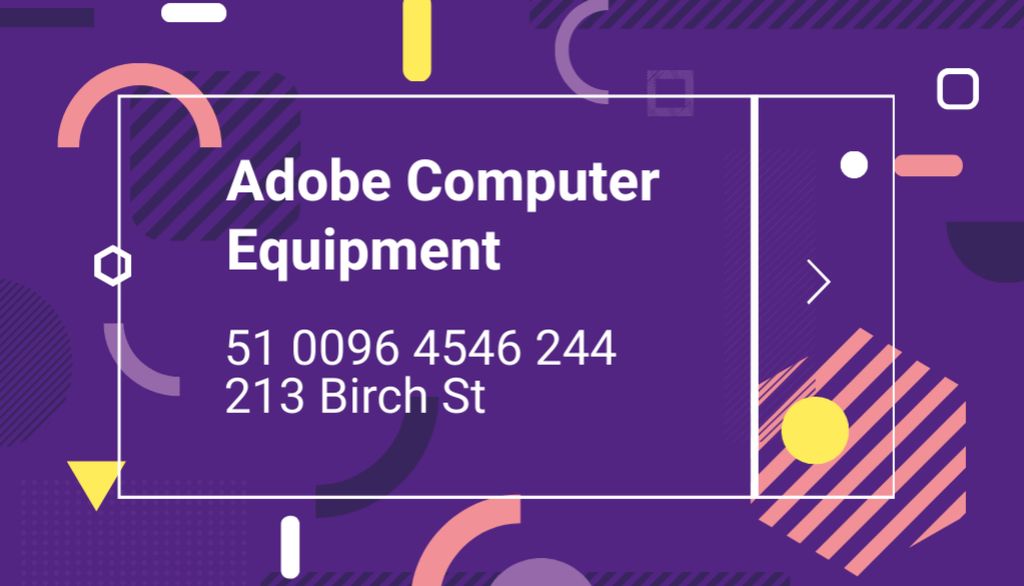 Computer Equipment Promotion Business Card US Design Template