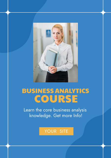 Modèle de visuel Comprehensive Business Analytics Course Promotion - Poster