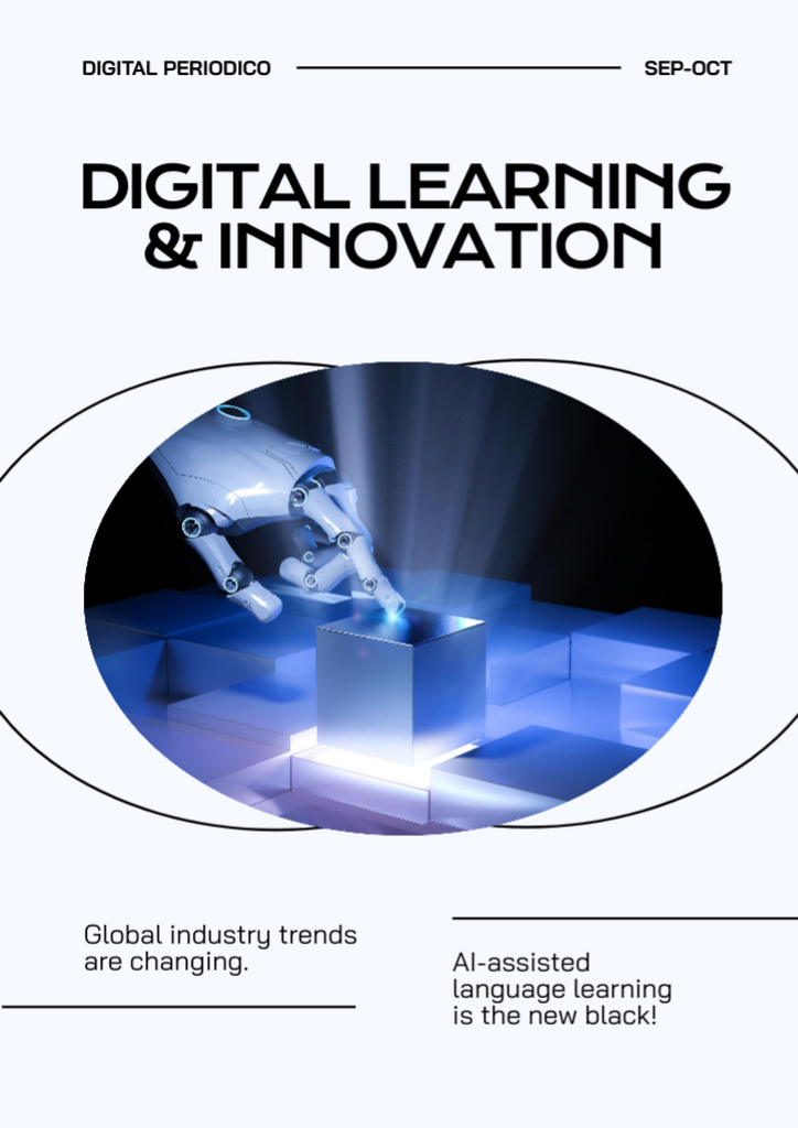 Plantilla de diseño de Digital Learning Services Ad Newsletter 
