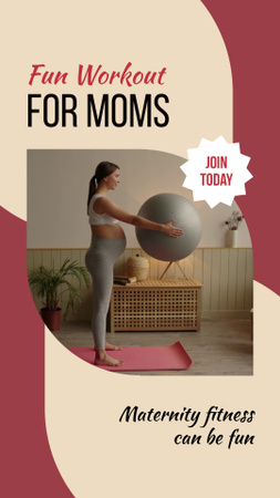 Customized Workout For Moms And Future Mothers Instagram Video Story Design Template