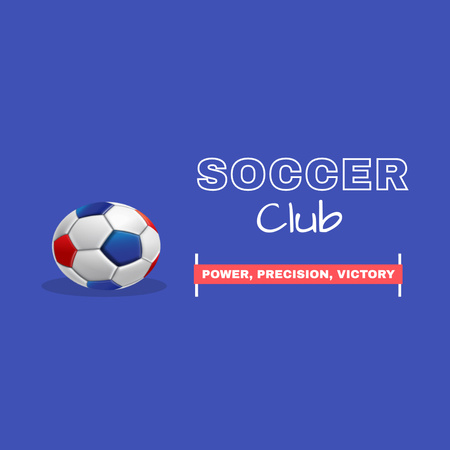 Template di design Slogan motivazionale per la promozione del gioco del calcio Animated Logo