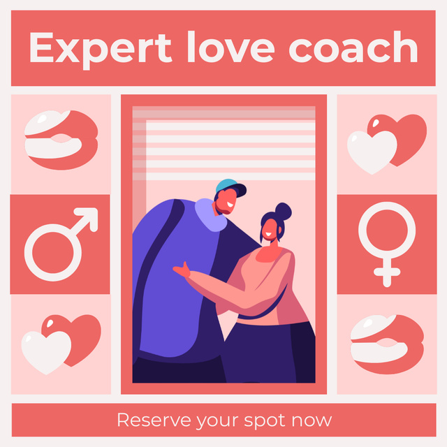 Services of Expert in Love Instagram Šablona návrhu