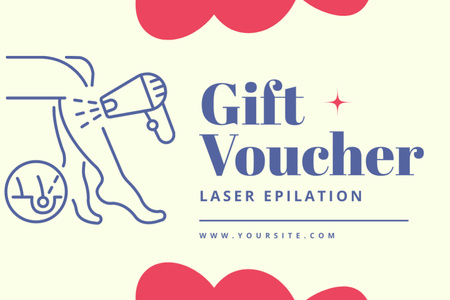 Modèle de visuel Chèque-cadeau pour un traitement efficace d'épilation au laser - Gift Certificate