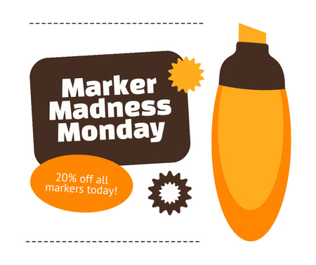 Platilla de diseño Monday Deals On Various Markers Facebook