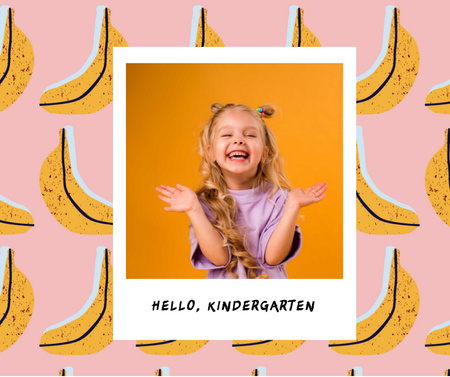 Cute Smiling Little Girl Facebook Design Template
