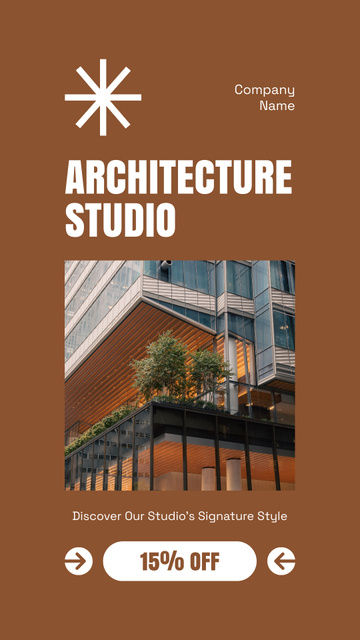 Architecture Studio Services Promo Instagram Story Tasarım Şablonu