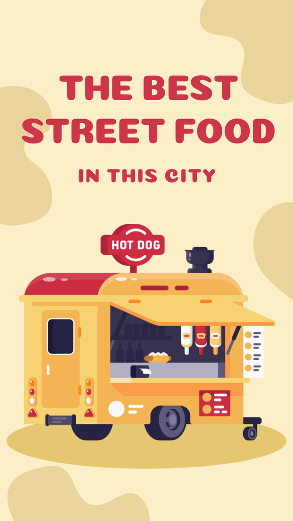 Ontwerpsjabloon van Instagram Story van Best Street Food in City