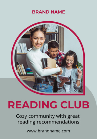 Reading Club Advertisement Poster 28x40in Πρότυπο σχεδίασης
