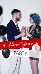 Exciting New Year Eve Party With Champagne