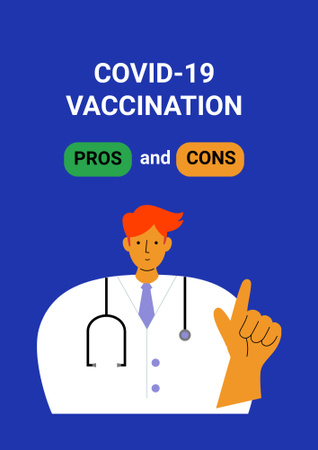 Virus Vaccination Announcement with Girl on Diagram Poster B2 Design Template