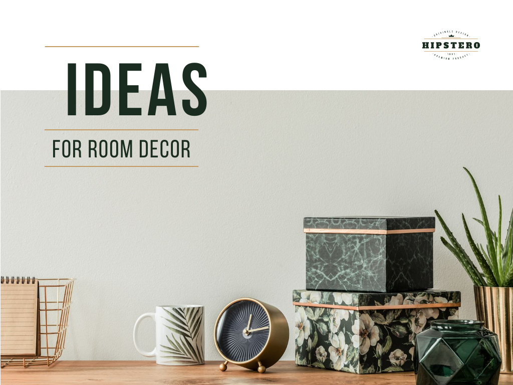 Modèle de visuel Ideas for room decor - Presentation