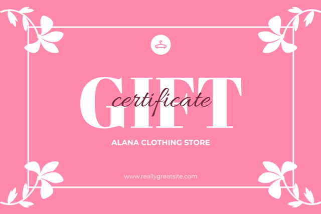 Gift Voucher Offer to Clothing Store Gift Certificate Πρότυπο σχεδίασης