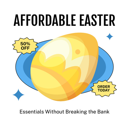 Easter Ad of Affordable Offers Animated Post Design Template