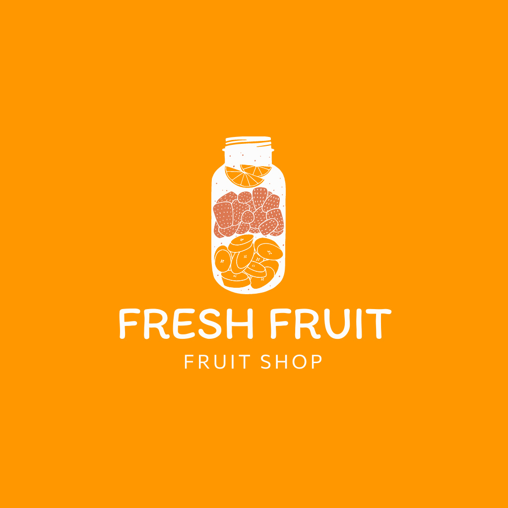 Fresh fruit store logo Logo Design Template