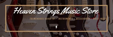 Heaven Strings Music Store Twitter Design Template