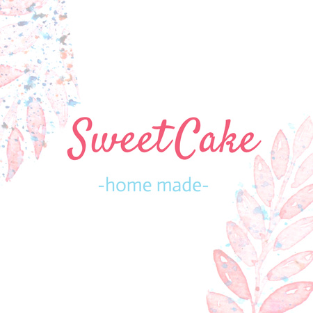 Cakes Store Ad Logo 1080x1080pxデザインテンプレート