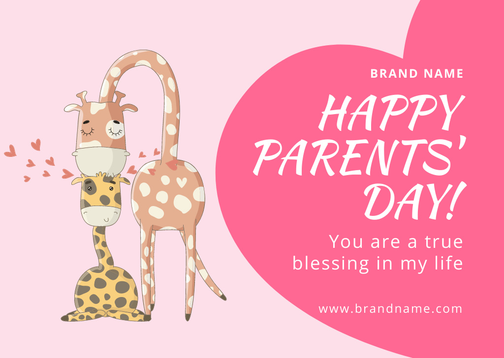 Ontwerpsjabloon van Card van Happy parents' Day