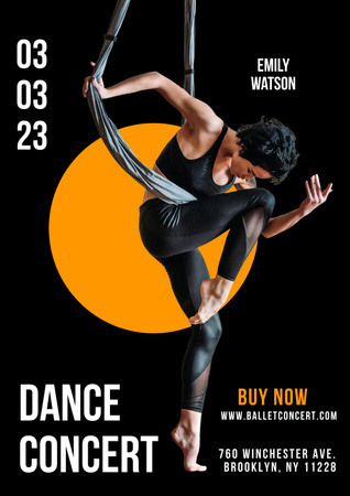 Designvorlage Poster - Einladung zum Ballettkonzert für Poster