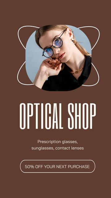 Sale of Prescription Corrective Glasses Instagram Video Story Design Template