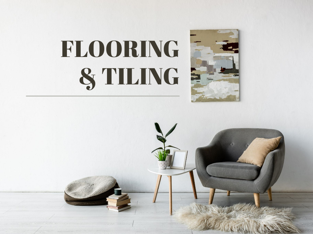 Professional Flooring And Tiling Solution For Interiors Presentation Πρότυπο σχεδίασης