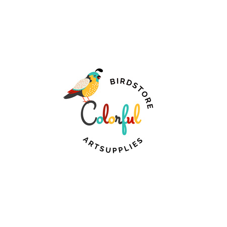 Ontwerpsjabloon van Logo van Winkeladvertentie voor kunstenaarsbenodigdheden