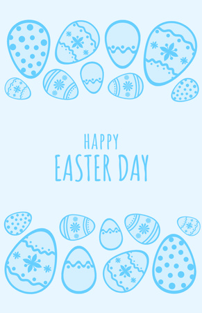 Cute Easter Holiday Greeting Flyer 5.5x8.5in Design Template