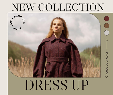 Ontwerpsjabloon van Facebook van Nieuwe collectie elegante kleding