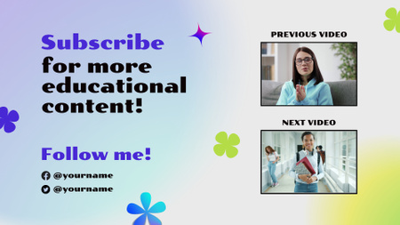 Platilla de diseño Promoting Educational Content Vlog With Episodes YouTube outro