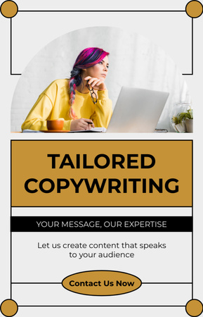 Content Writing Solutions On Offer With Essential Copywriting IGTV Cover Design Template