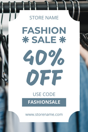 Fashion Sale with Clothes in Store Tumblr Modelo de Design