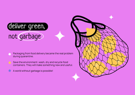 Designvorlage Plastic Bags Refusing Motivation für Poster B2 Horizontal
