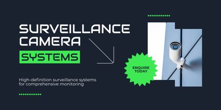 Câmeras e sistemas de vigilância e segurança Image Modelo de Design