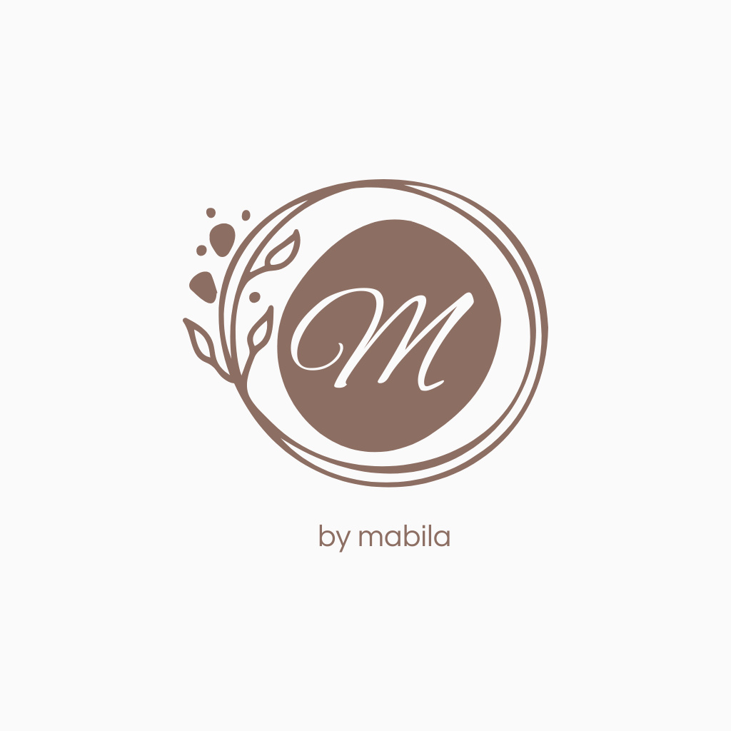 Elegant logo design with big M letter Logoデザインテンプレート