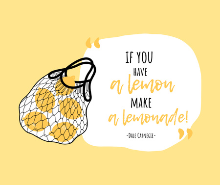 Plantilla de diseño de Inspirational Quote with lemons Facebook 