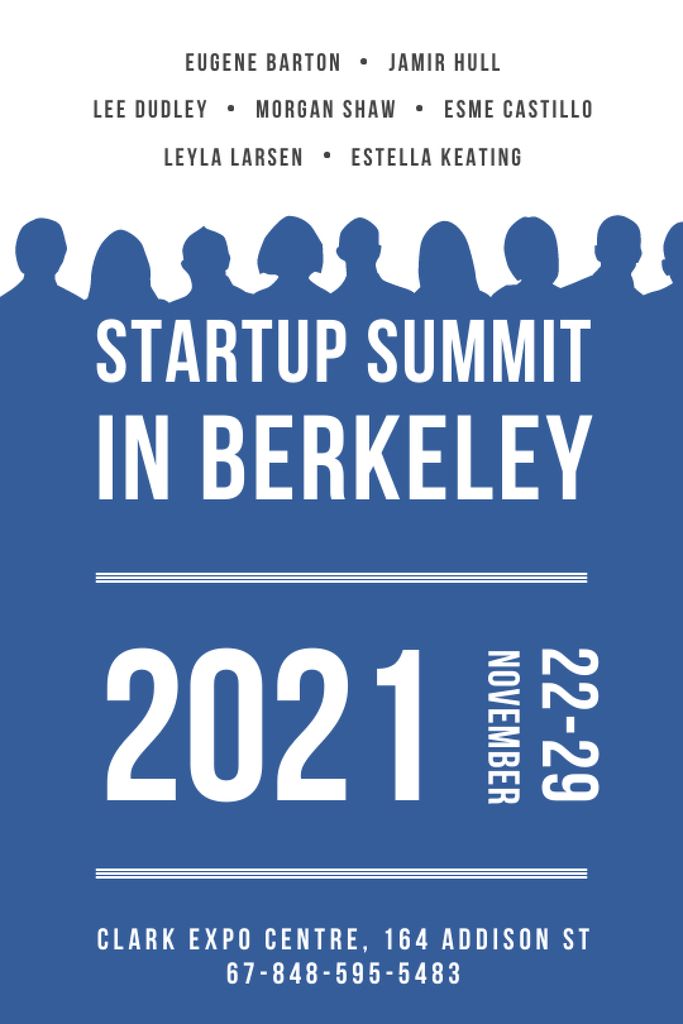 Ontwerpsjabloon van Tumblr van Startup Summit Announcement Businesspeople Silhouettes