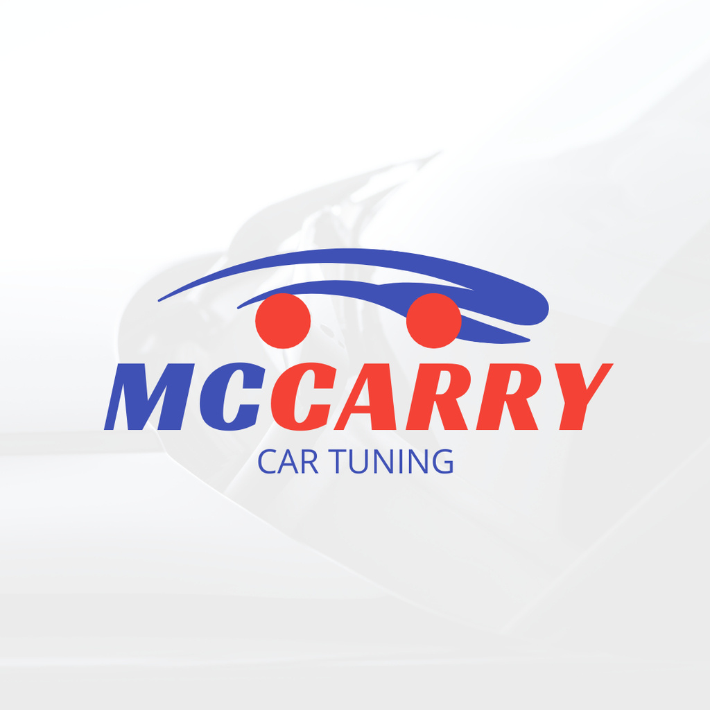 Modern Car Tuning Services Offer Logo 1080x1080pxデザインテンプレート