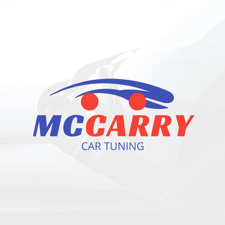 Modern Car Tuning Services Offer Logo 1080x1080px – шаблон для дизайна