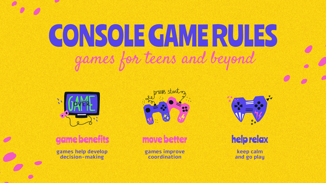 Console Game Rules Mind Map – шаблон для дизайну