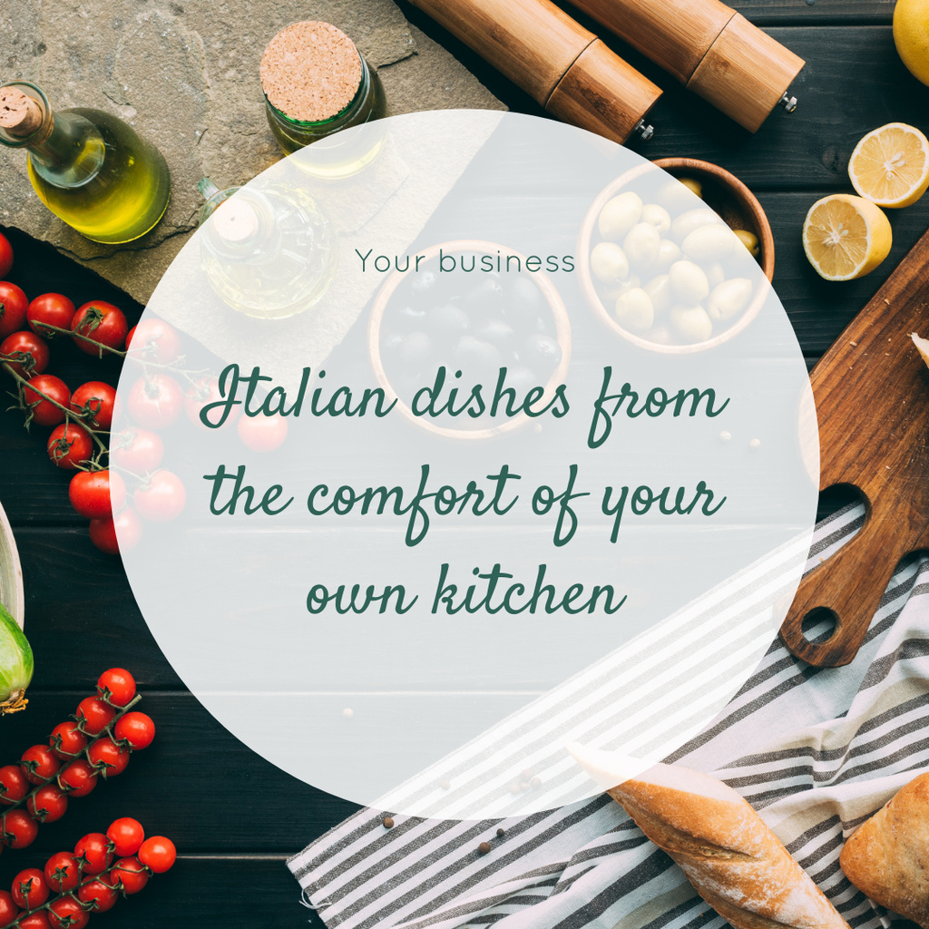 Ontwerpsjabloon van Instagram van Traditional Italian Food