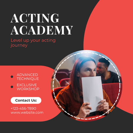 Offer to Improve Level of Acting Instagram Design Template