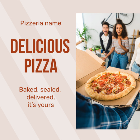 Modèle de visuel Pizza Delivery Service  - Animated Post