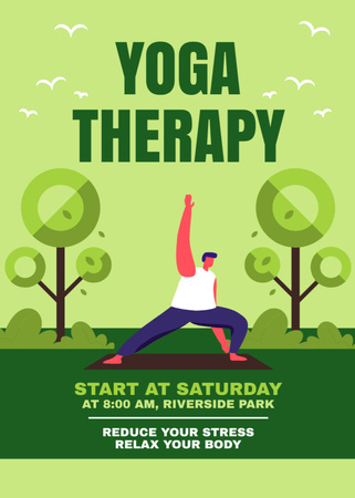 Yoga Therapy Invitation Flayer Design Template