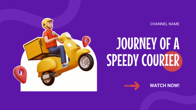 Work of Speedy Couriers Youtube Thumbnail Design Template