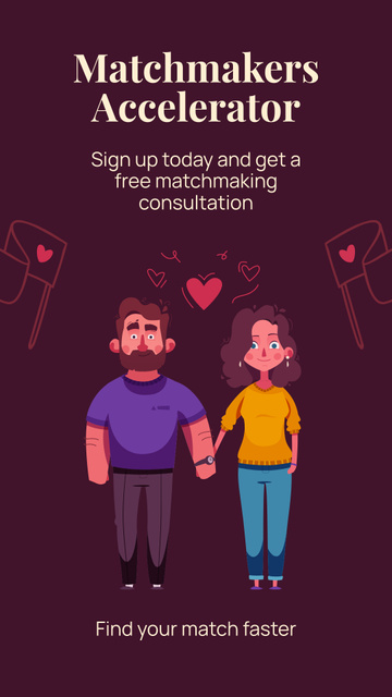 Free Matchmaking Consultation from Expert Instagram Story Šablona návrhu
