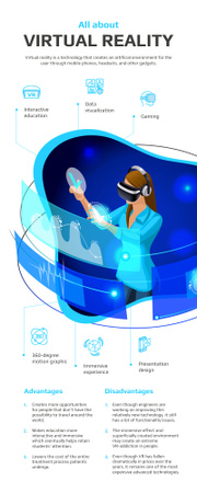 Informational infographics about Virtual Reality Infographic Šablona návrhu