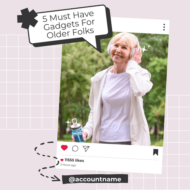 Helpful Gadgets For Elderly Offer Instagram tervezősablon