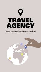 Travel Agency Ad with Globe with Location